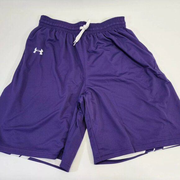 Women's Under Armour Drop Step Reversible Basketball Shorts in Purple UKS526W NW - Picture 1 of 8